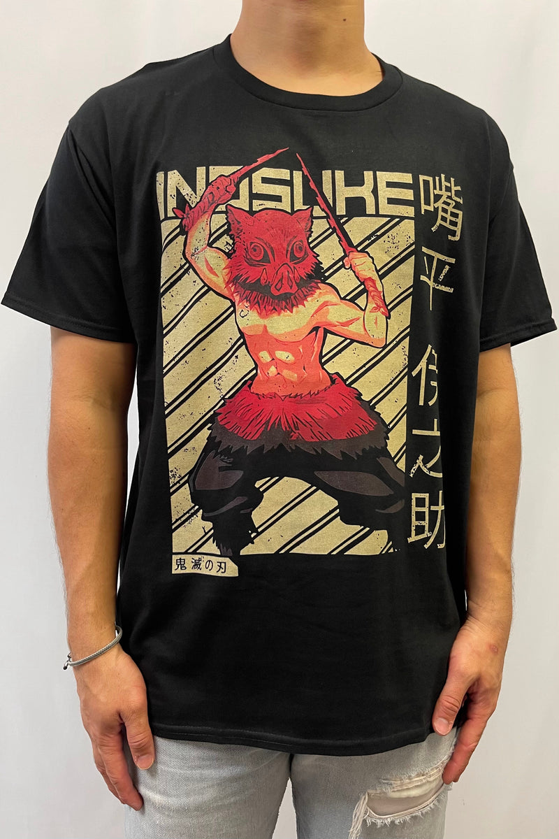 Style3 Cosmic Inosuke T-Shirt Donna Demon Anime Japan | Maglietta In Puro Cotone, Vestibilità Aderente, Stampa Originale Vintage