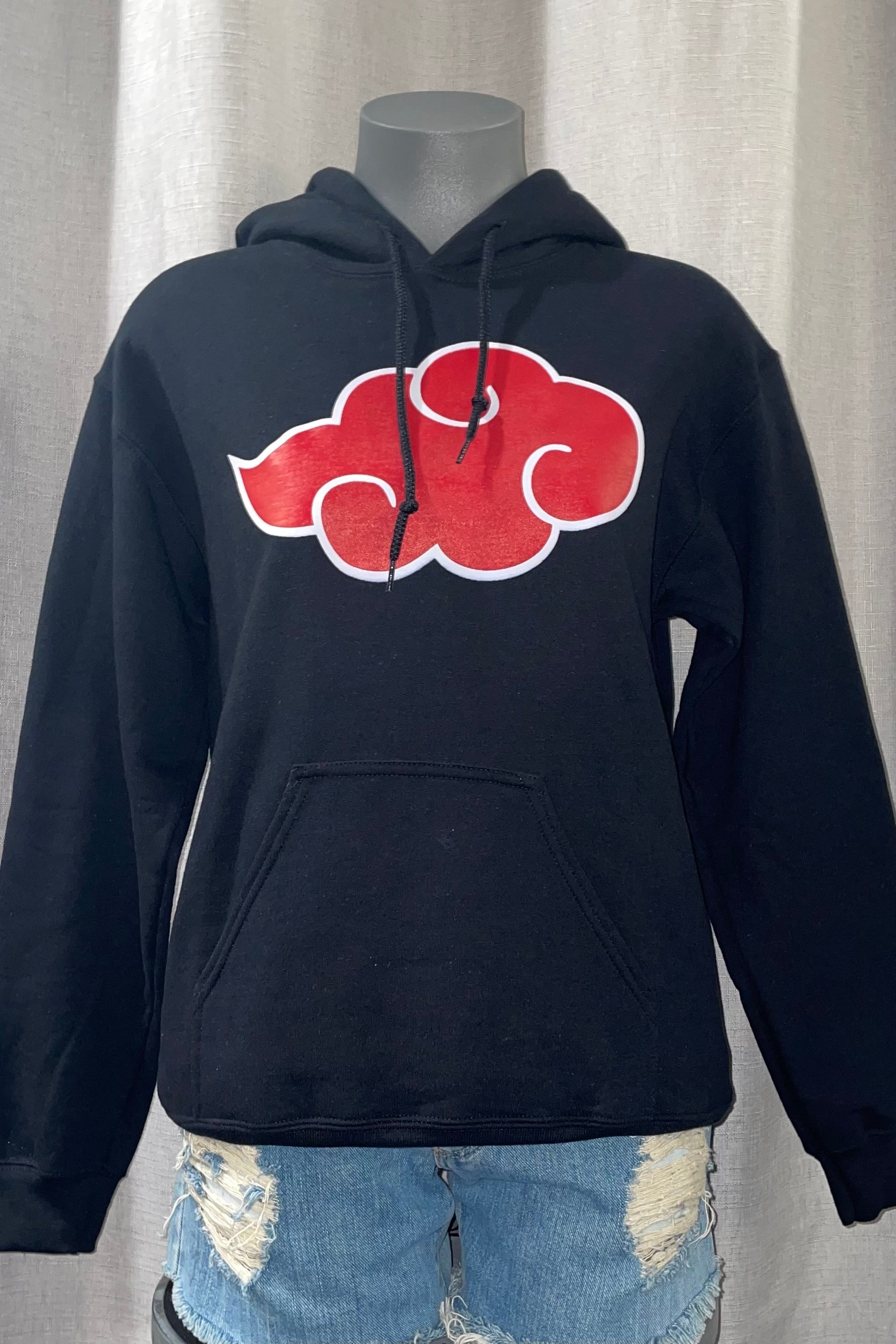 Jaket Hoodie Red Naruto Hoodie Naruto Akatsuki Anime Zipper Hoodie