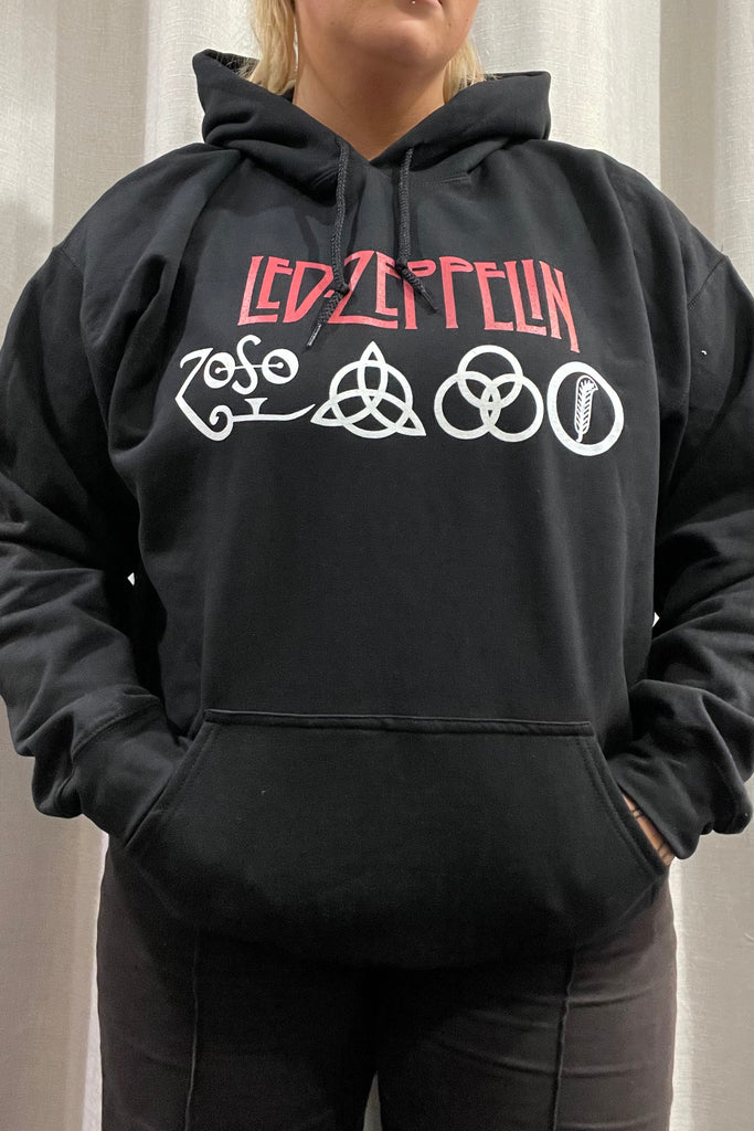 Led zeppelin top pullover hoodie
