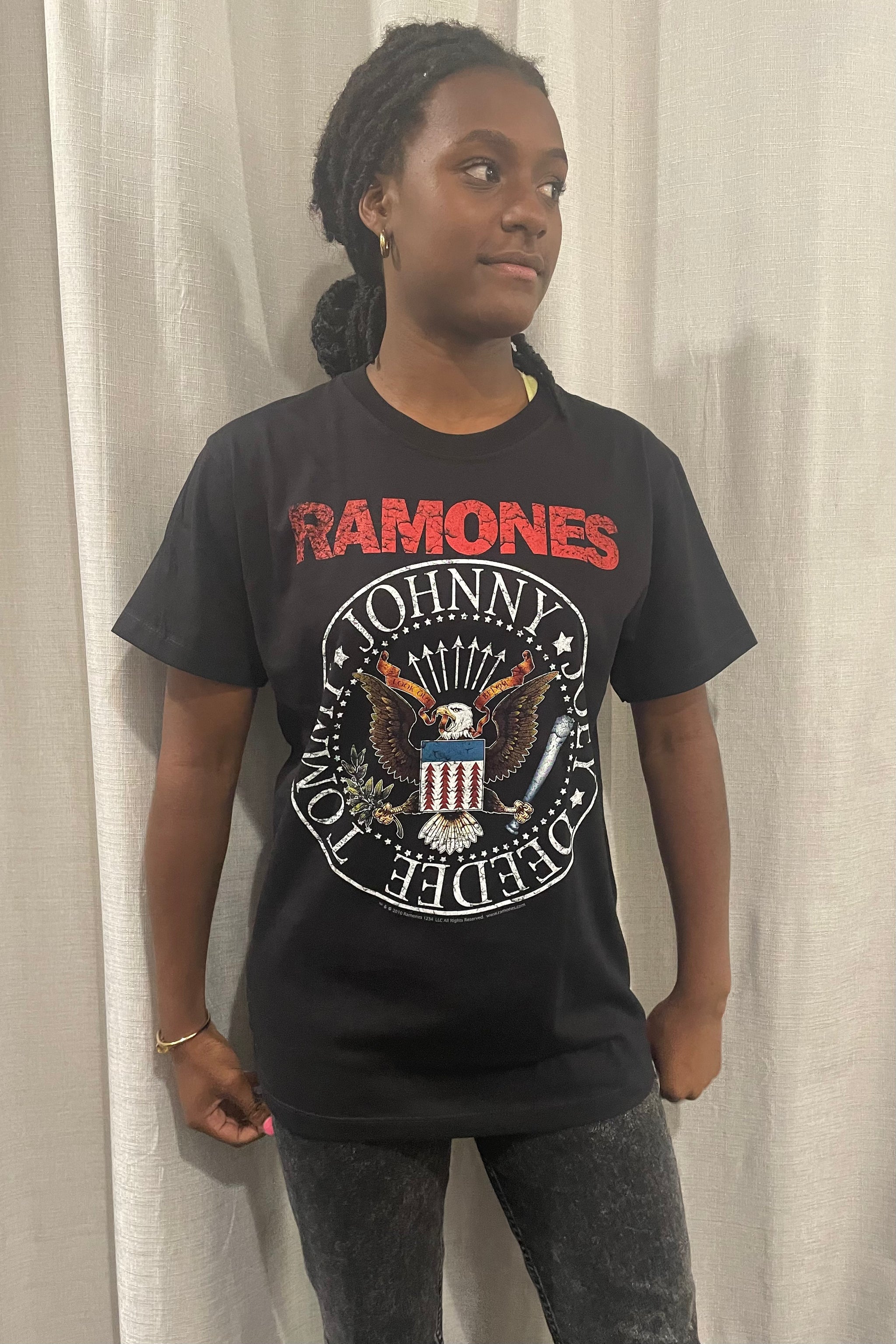 Black ramones t shirt best sale